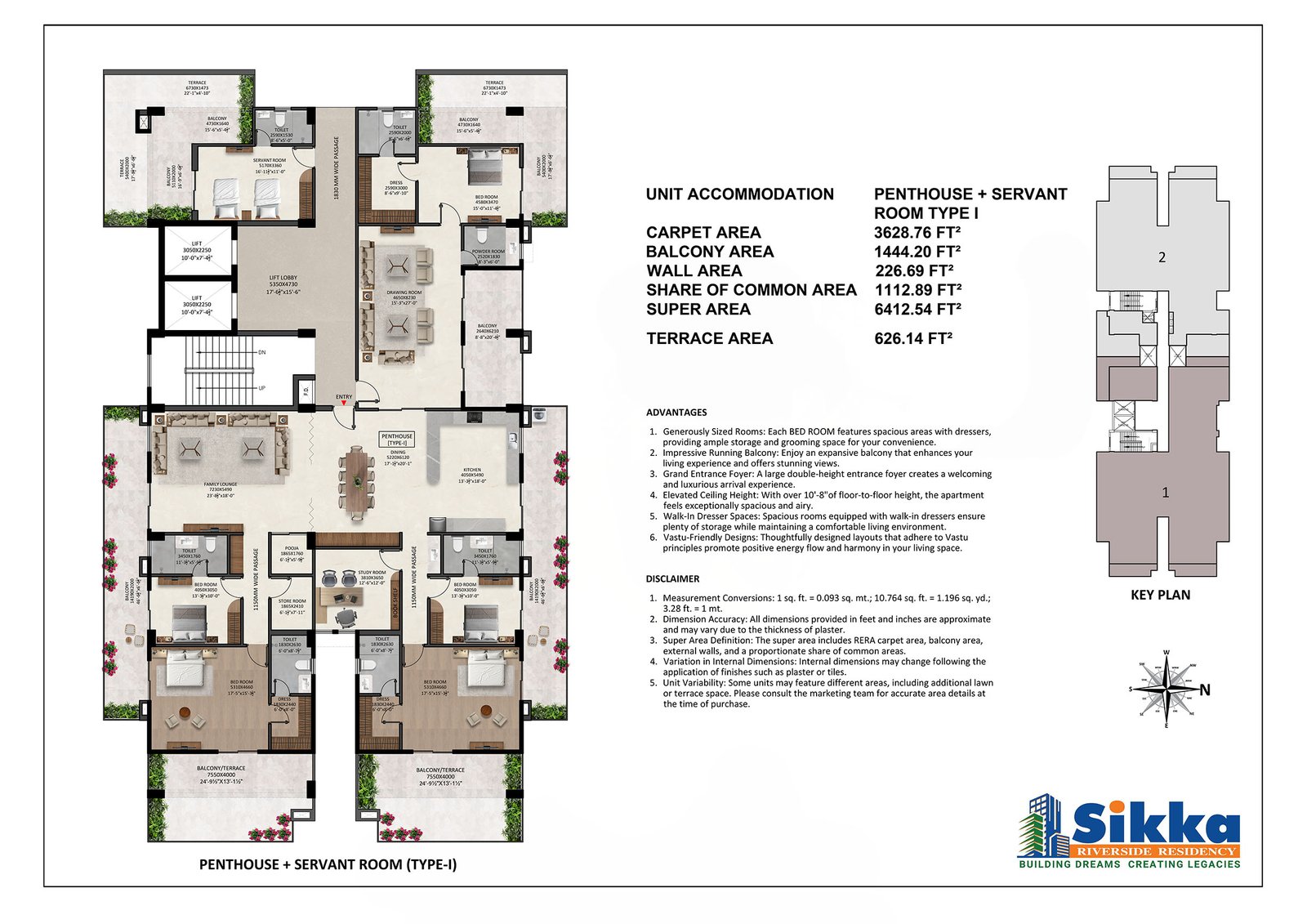PENTHOUSE + SERVANT ROOM (TYPE-1)